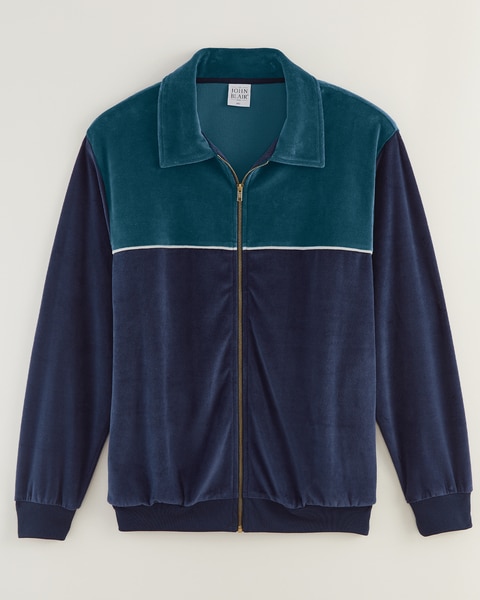 John Blair® Velour Colorblock Jacket