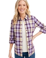 Fiesta Three-Quarter Sleeve Perfectly Plaid Shirt thumbnail number 1