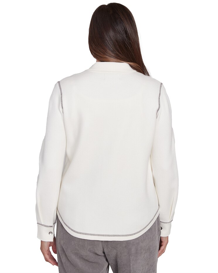 Alfred Dunner® Copenhagen Button Up Shirt Jacket image number 2