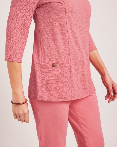 Textured Top Pants Set