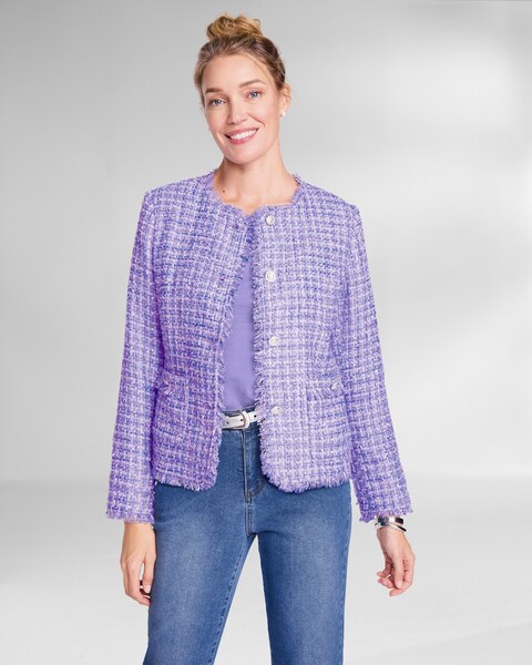 Fringed Tweed Jacket