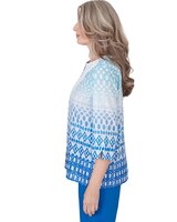 Alfred Dunner® Neptune Beach Ombre Diamond Print Tunic thumbnail number 4