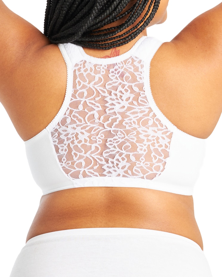 Leading Lady Indy Cotton Front-Close Lace Racerback Bra image number 2