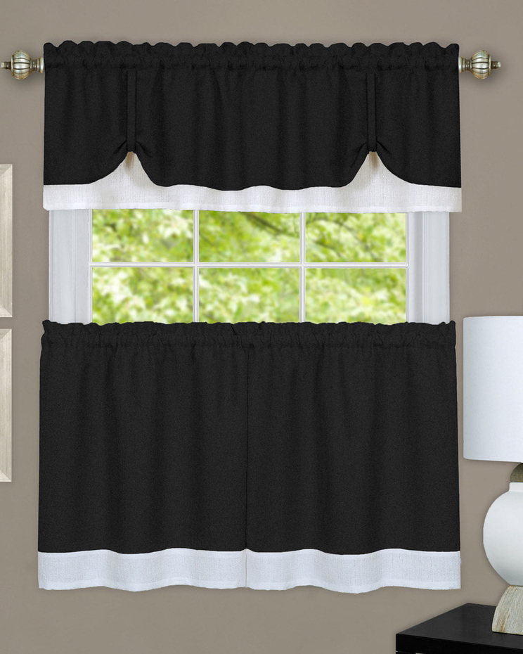 Darcy Window Curtain Tier and Valance Set image number 1