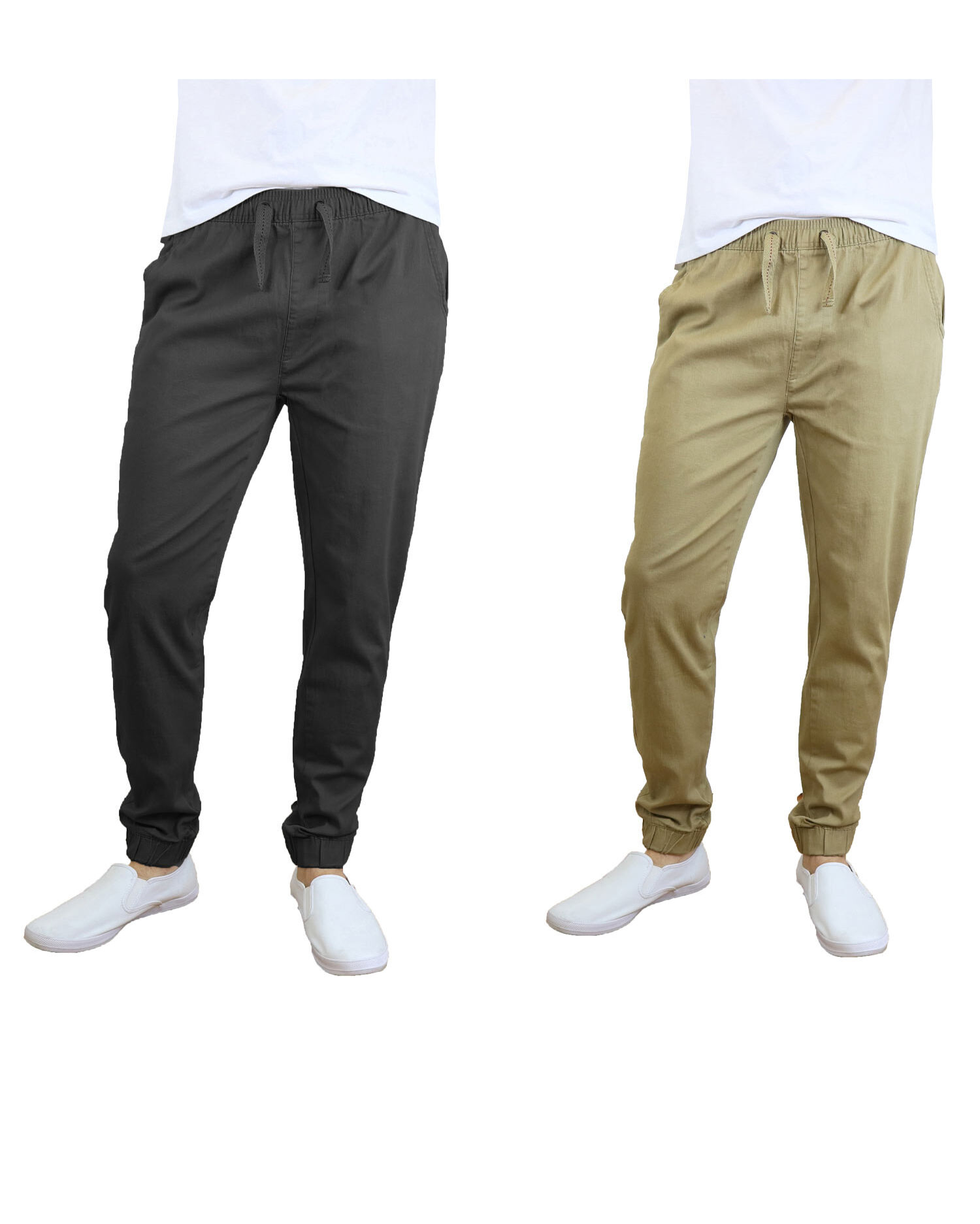 Galaxy By Harvic Slim Fit Twill Jogger Pants 2 Pack Blair