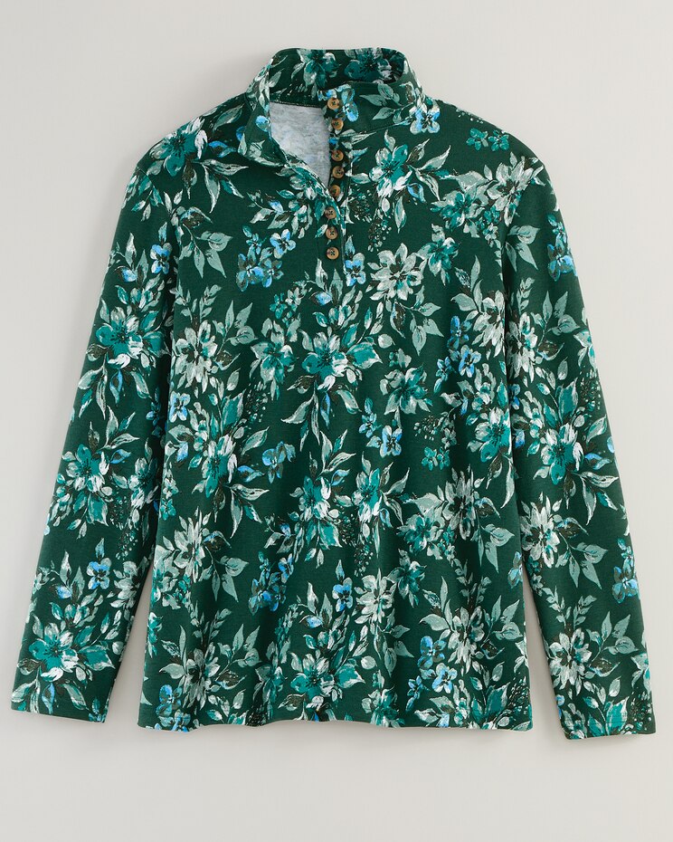 Essential Knit Long-Sleeve Button Henley image number 1