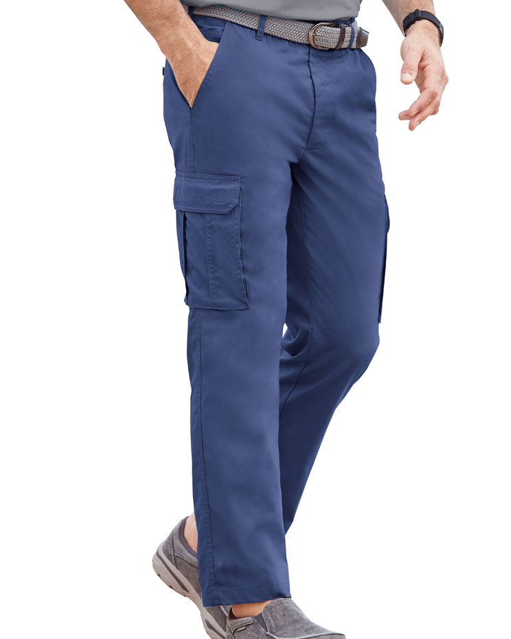 Haband Men's Casual Joe® Stretch Waist Poplin Cargo Pants  image number 1