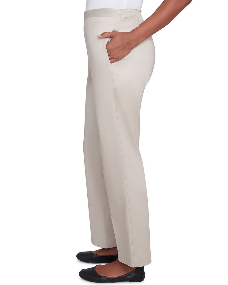 Alfred Dunner® Coming Up Roses Sateen Woven Medium Length Pant image number 7