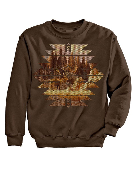Elk Jacquard Graphic Sweatshirt