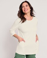 Essential Knit Seamed Pocket Top thumbnail number 1