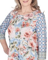 Alfred Dunner® Coming Up Roses Ombre Medallion Top thumbnail number 7