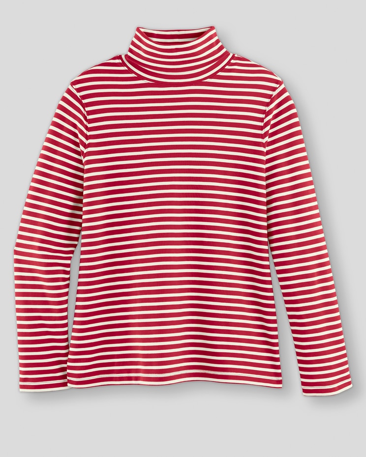 Essential Cotton Striped Turtleneck image number 1