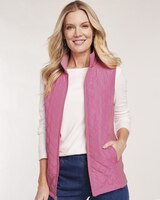 Diamond Quilted Zip-Front Vest thumbnail number 1