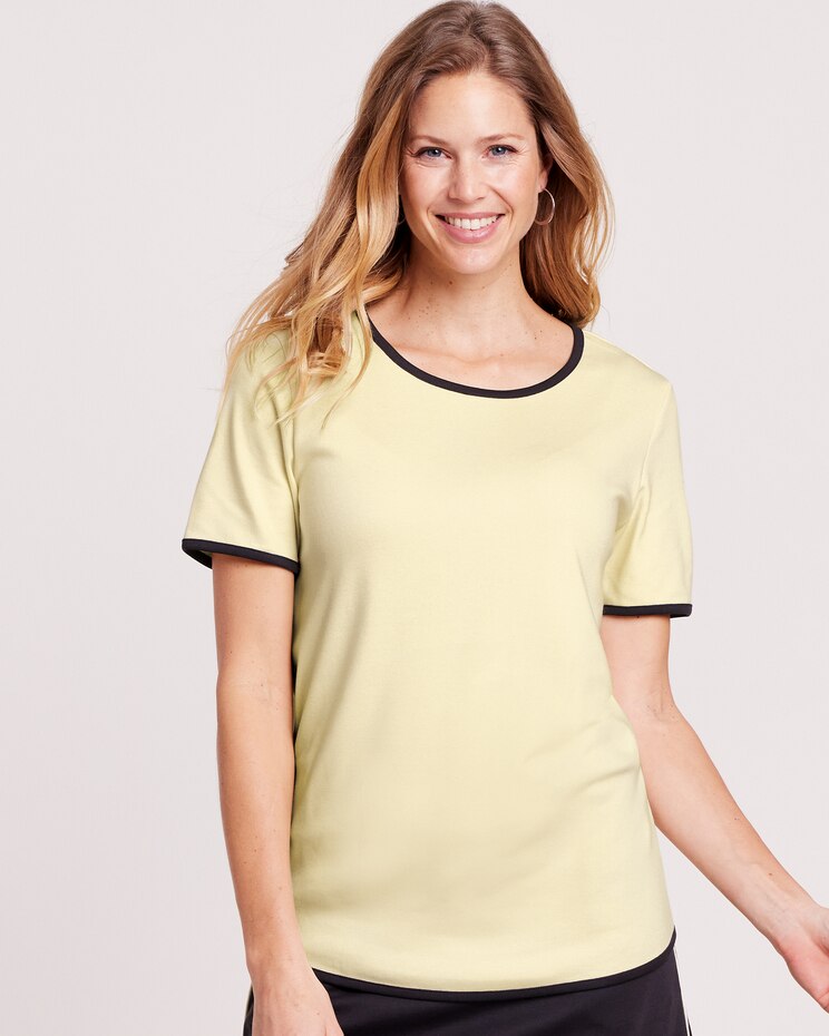 Fresh Contrast Trim Tee image number 1