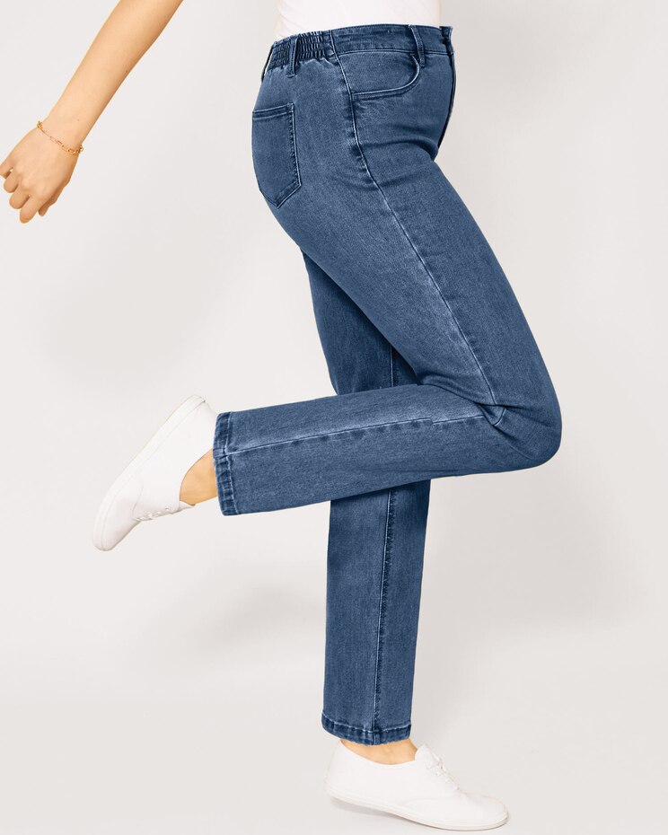 DenimEase™ Back-Elastic Mid-Rise Jeans image number 1