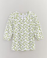 Slub Knit Keyhole Peasant Top thumbnail number 1