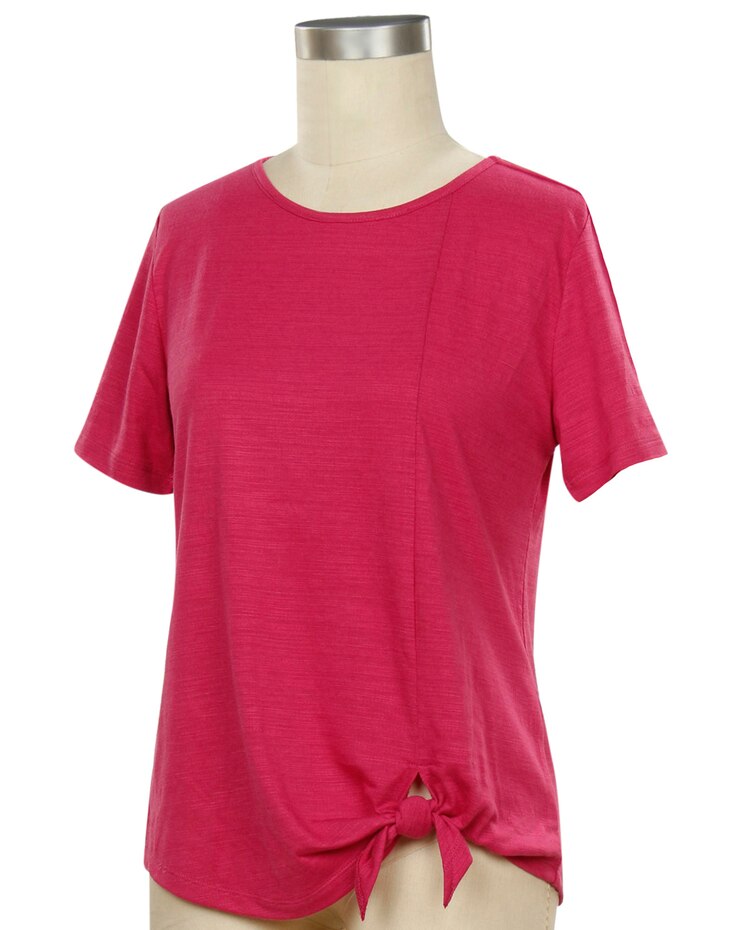 N Touch Short Sleeve Solid Kaylie Top image number 1