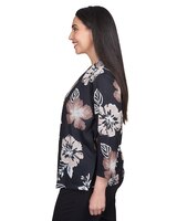 Alfred Dunner® Stamped Floral Two For One with Necklace Top thumbnail number 4