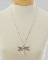 Mixed-Metal Dragonfly Necklace thumbnail number 1