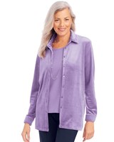 Velour Button Front Tunic thumbnail number 1