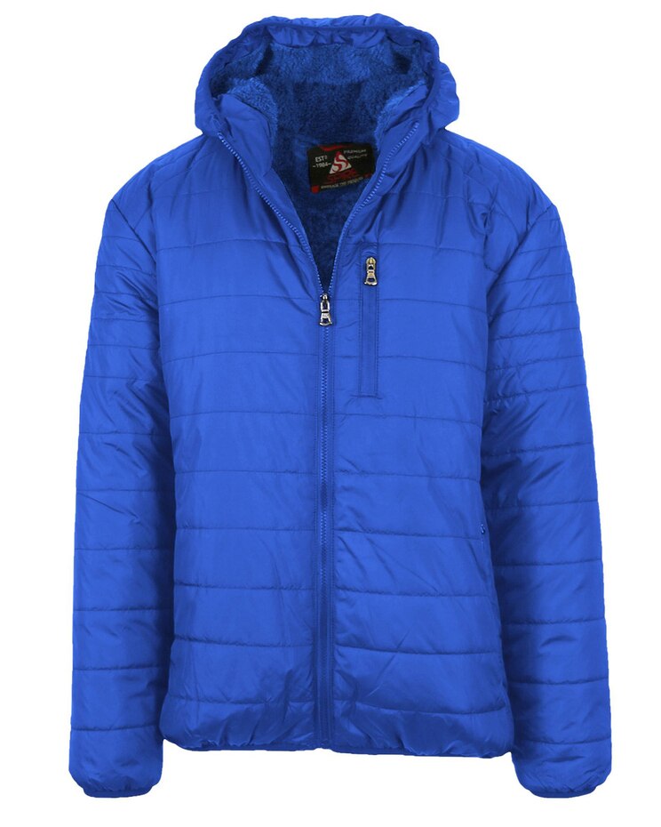 Spire By Galaxy Men's Sherpa Lined Hooded Puffer Jacket image number 1