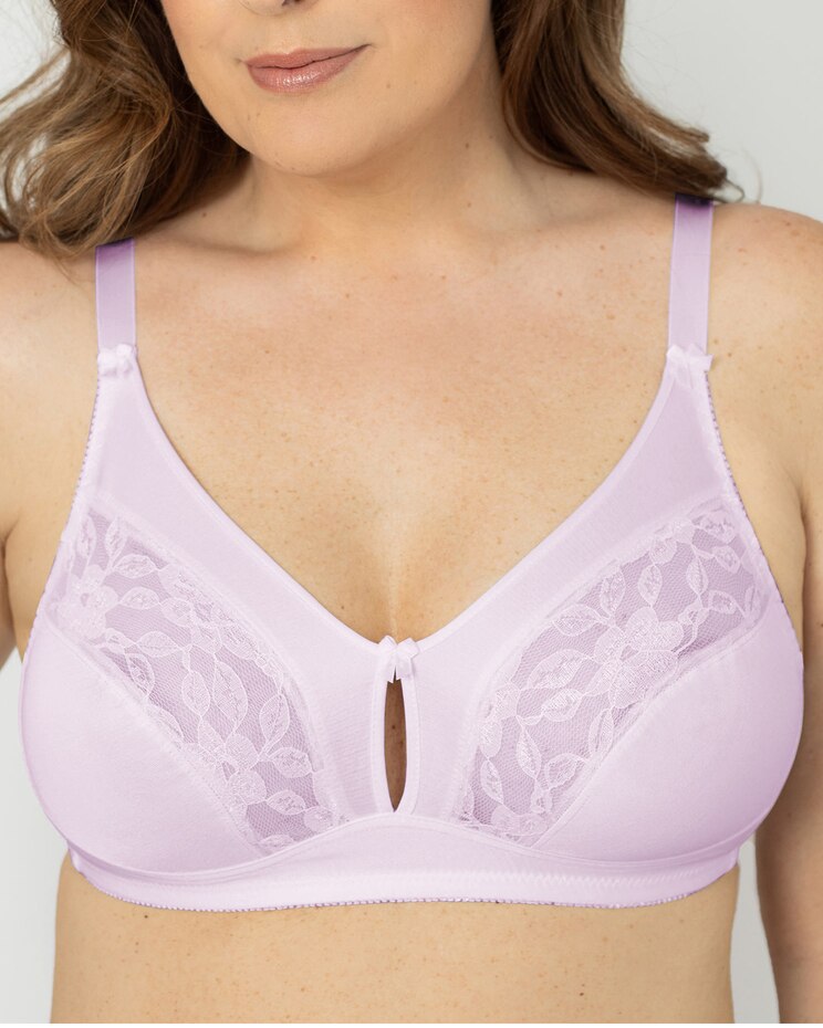 2-Pack Tricot and Lace Keyhole Bra image number 1