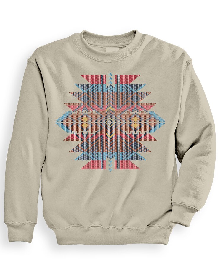 Signature Graphic Aztec Jacquard Sweatshirt image number 1