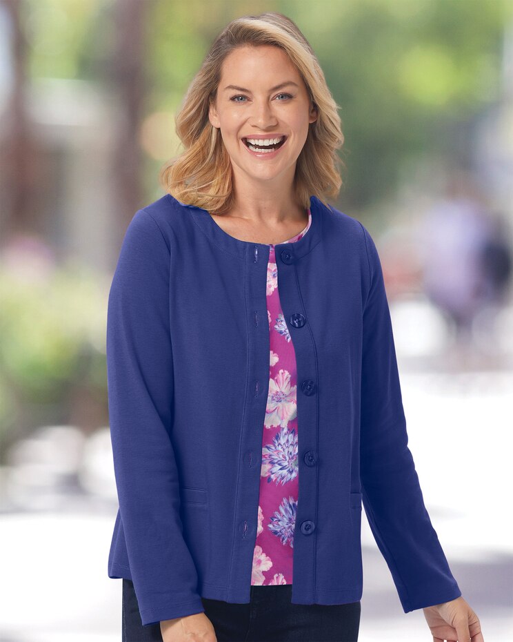 Emma Everyday Knit Jewelneck Cardigan image number 1