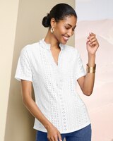 Stretch Eyelet Tee thumbnail number 1