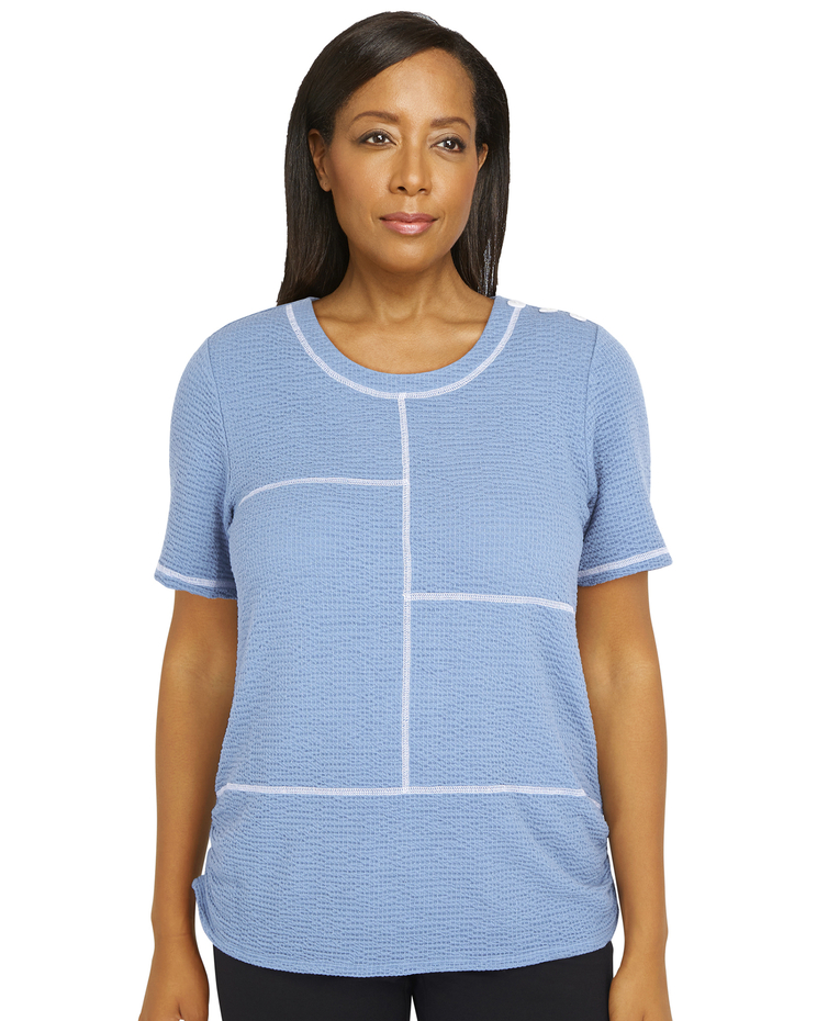 Alfred Dunner® Peace Of Mind Embroidered Knit Top image number 1