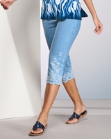Floral Embroidered Capri by Alfred Dunner thumbnail number 1