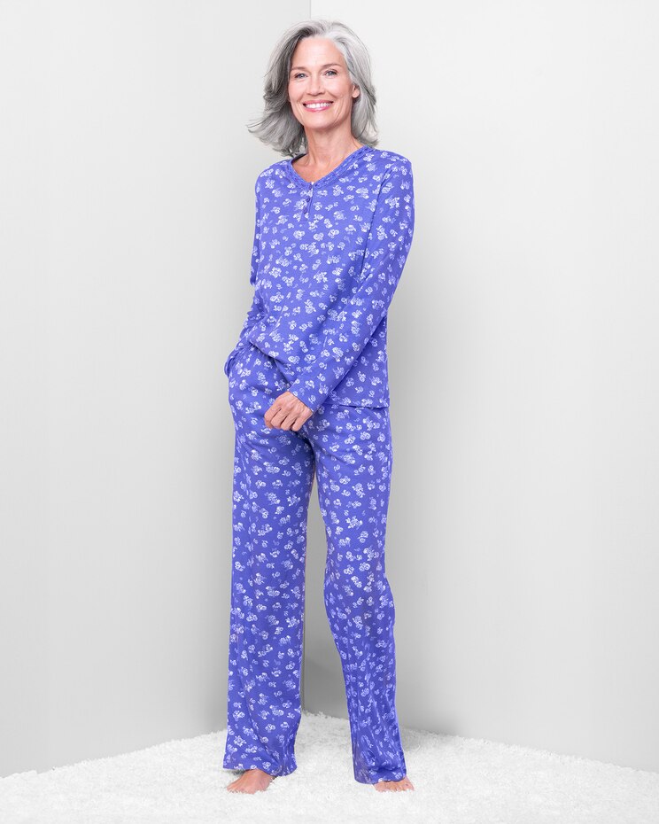 Karen Neuburger® Riviera Getaway Lace-Trim Pajamas image number 1