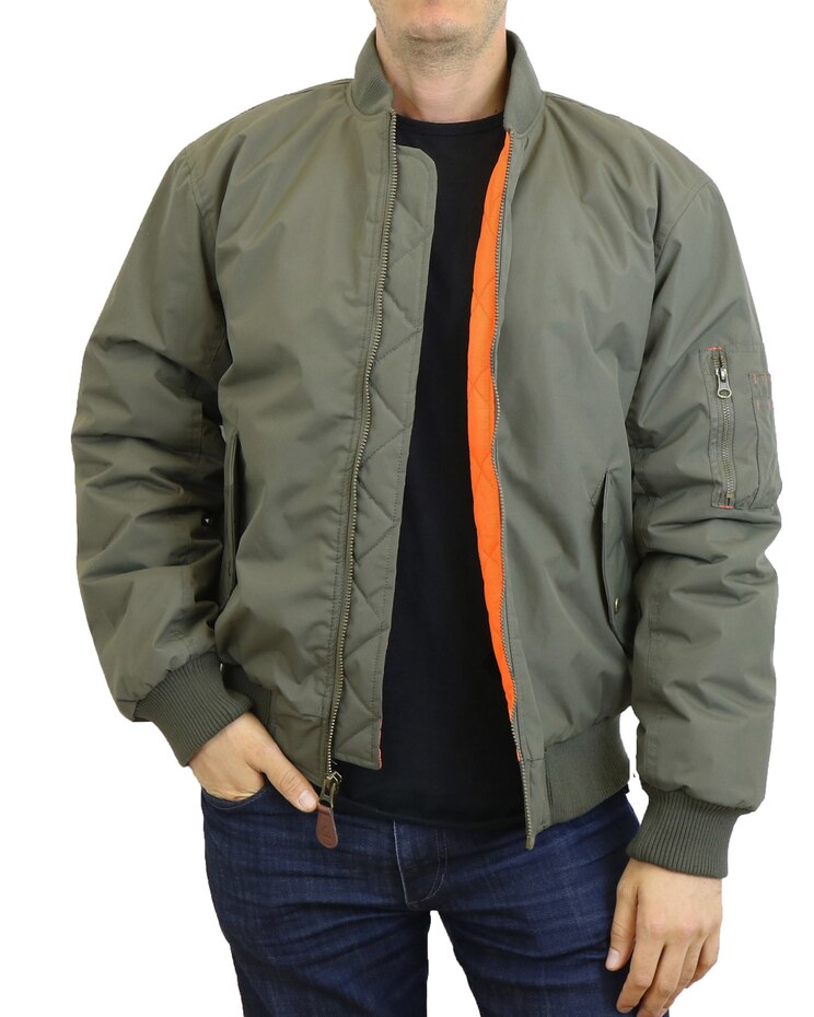 Spire By Galaxy Heavyweight MA-1 Bomber Flight Jacket image number 1