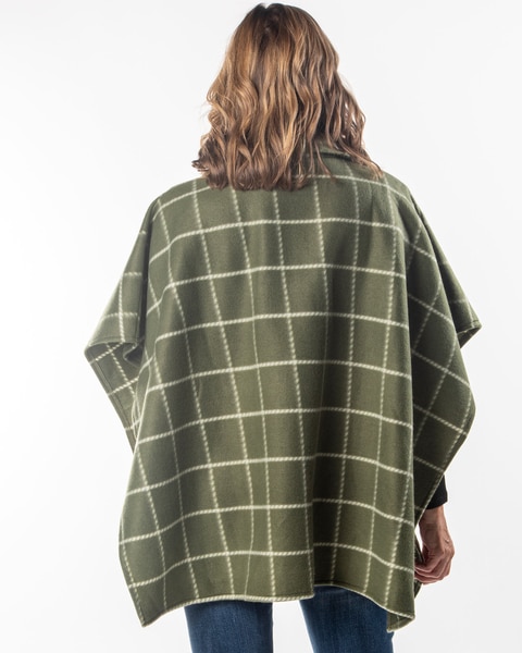 Windowpane Fleece Wrap