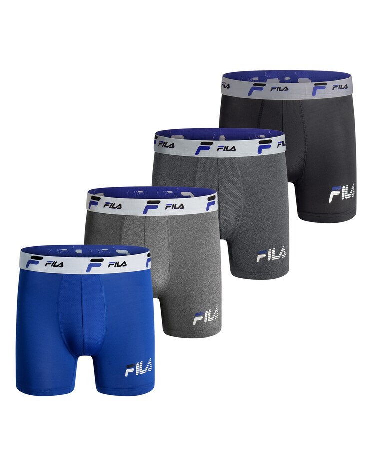 Fila Men's 4-Pack Performance Boxer Briefs image number 1