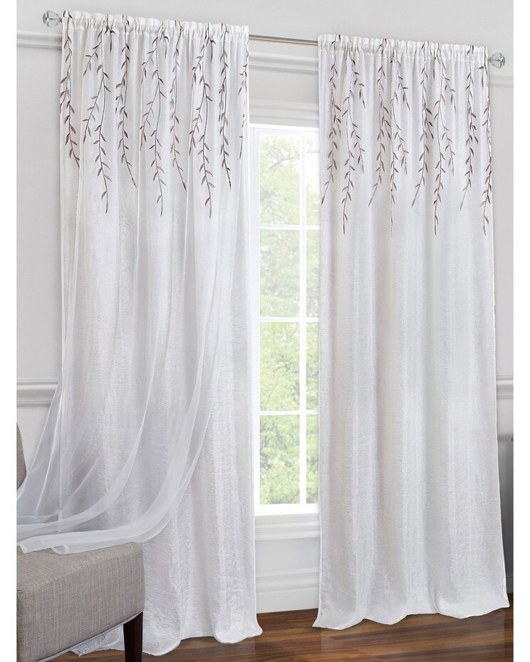 Willow Rod Pocket Window Curtain Panel image number 1
