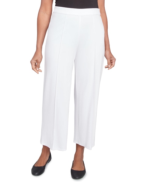 Alfred Dunner® Nantucket Pleated Wide Leg Ankle Pants