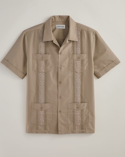 John Blair Short-Sleeve Guayabera Shirt