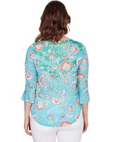 Ruby Rd® Tropical Splash Knit Chevron Top thumbnail number 2