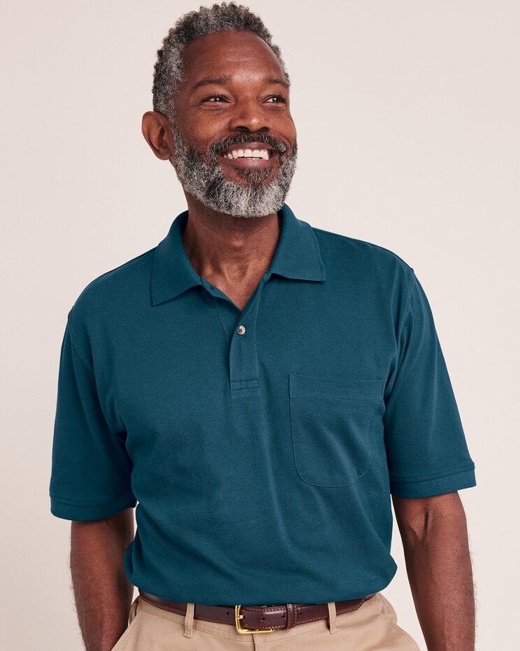 John Blair Short-Sleeve Piqué Knit Polo image number 1