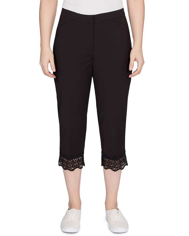 Ruby Rd® Pattern Play Lace Hem Capri image number 1
