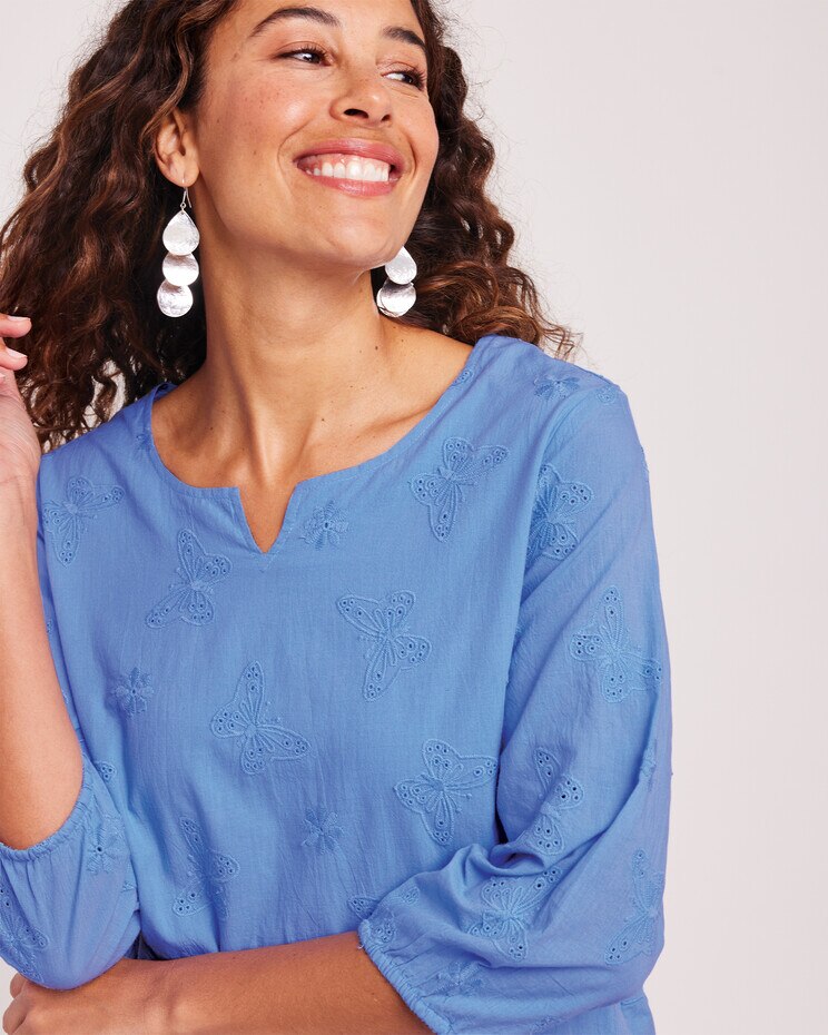 Novelty Eyelet Tunic | Blair