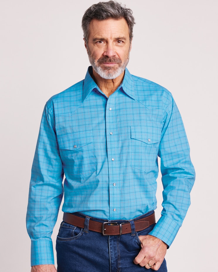 Wrangler® Wrinkle-Resistant Long-Sleeve Shirt image number 1