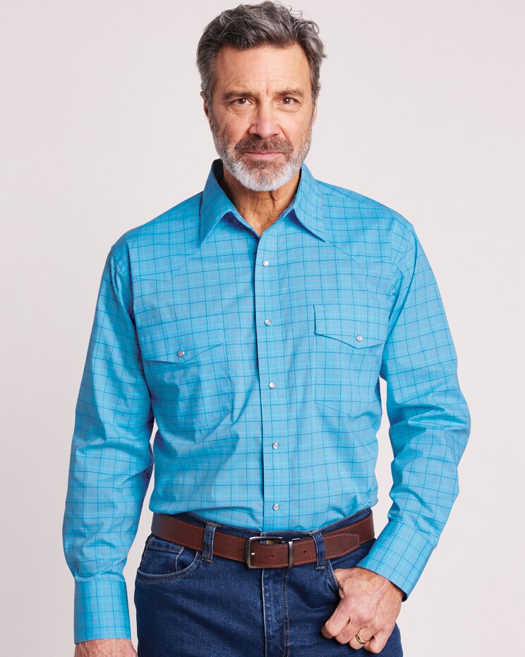 Wrangler® Wrinkle-Resistant Long-Sleeve Shirt image number 1
