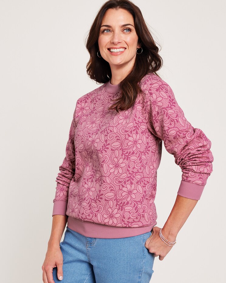 Print Better-Than-Basic Fleece Sweatshirt image number 1