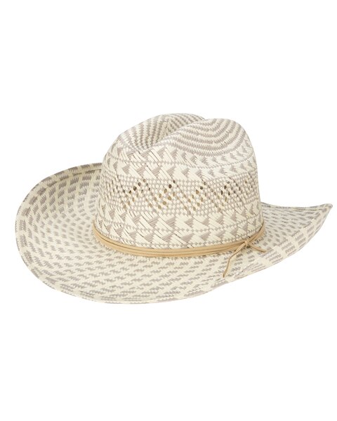 Back West- Woven Distressed Cowboy With Faux Suede Band Hat