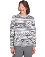 Alfred Dunner® Copenhagen Fairisle Biadere Patch Sweater thumbnail number 1