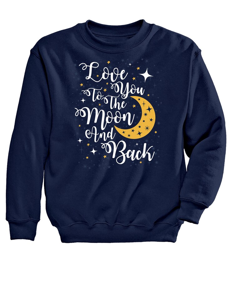 Moon and Back Graphic Sweatshirt image number 1