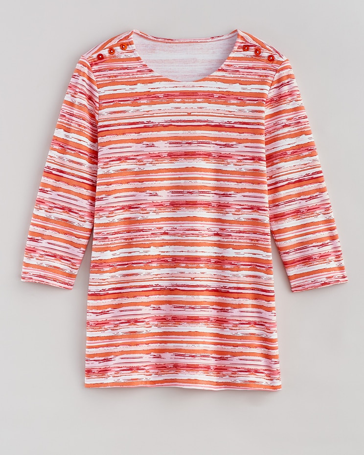 Essential Knit Button-Trim Top image number 1