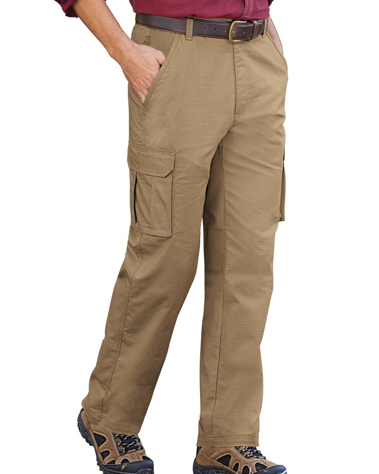 Haband Men's Side Elastic Ripstop Cargo Pants image number 1